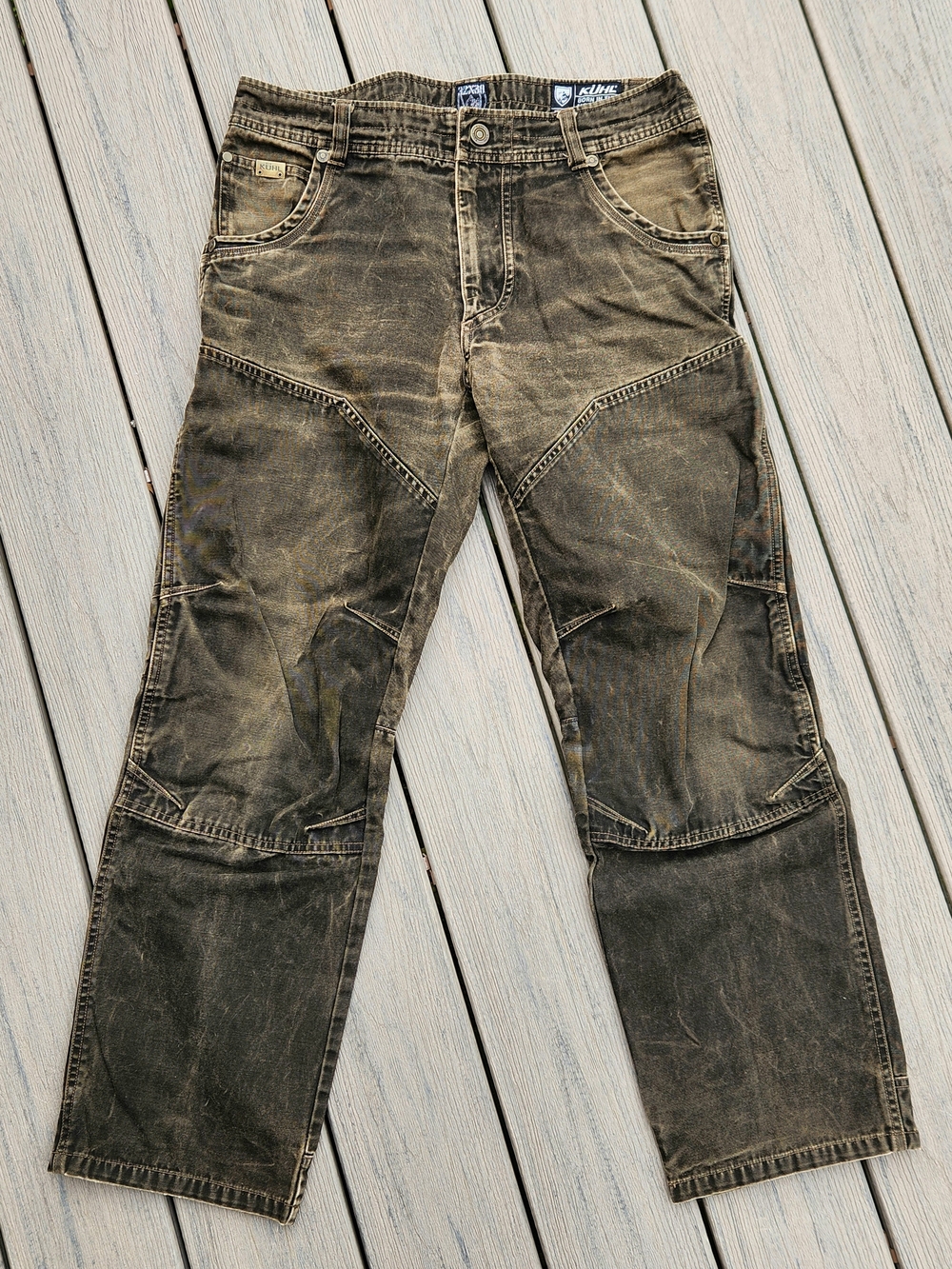 Kuhl Men's Washed Brown Straight Jeans THE LAW
